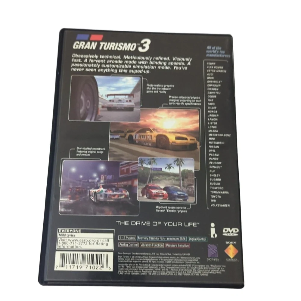 Gran Turismo 3 A-Spec PlayStation 2‎ PS2 Complete CIB Tested